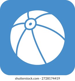 Beach ball Vector Icon Design Illustration