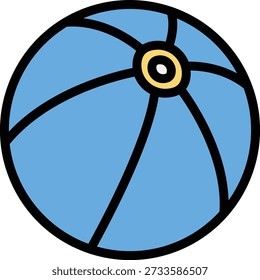 Beach ball Vector Icon Design Illustration