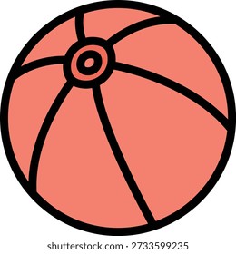 Beach ball Vector Icon Design Illustration
