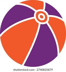 Beach ball Vector Icon Design Illustration