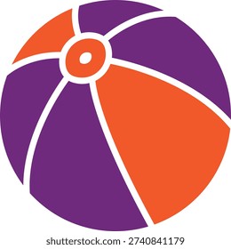 Beach ball Vector Icon Design Illustration