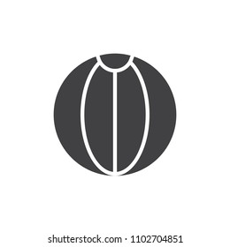 Beach ball vector icon. filled flat sign for mobile concept and web design. Striped ball simple solid icon. Symbol, logo illustration. Pixel perfect vector graphics