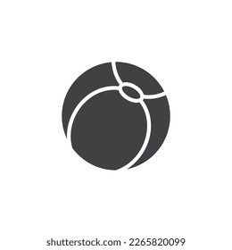 Beach ball vector icon. filled flat sign for mobile concept and web design. Inflatable ball glyph icon. Symbol, logo illustration. Vector graphics