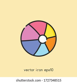 Beach ball vector icon illustration. Ui/Ux. Premium quality.