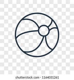 Beach ball vector icon isolated on transparent background, Beach ball logo concept