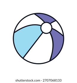 Beach Ball vector icon stock illustration