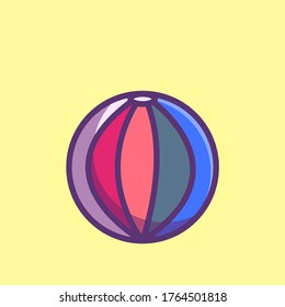 beach ball vector icon. summer icon concept