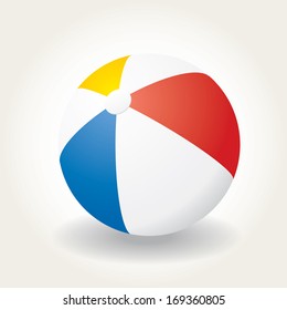 Beach ball vector illustration.