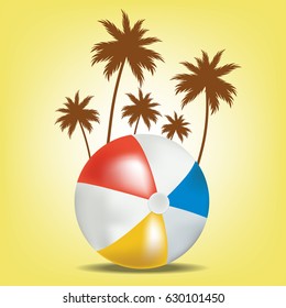 Beach Ball. Vector illustration