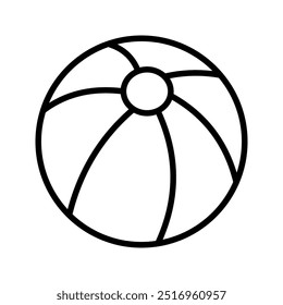 Beach ball vector. Vector illustration color editable