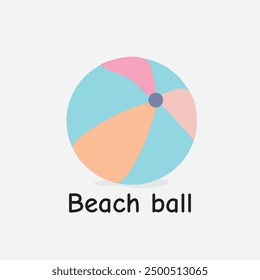 Beach Ball Vektorgrafik: Bunte Sommer Spaß Spielzeug