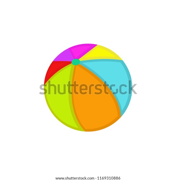 Beach Ball Vector Illustration Eps 10 스톡 벡터(로열티 프리) 1169310886