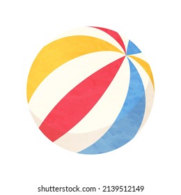 Beach ball vector illustration (grunge)