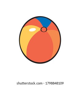 Balón de playa. Ilustración del vector aislada en un fondo blanco en EPS10