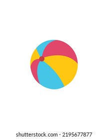 Beach-Ball-Vektorgrafik einzeln.  