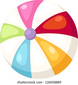 Beach ball. Vector illustration  on white background