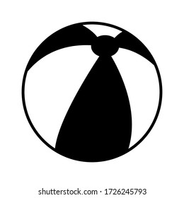 Vector de bola de playa. Ilustración vectorial sobre fondo blanco. Pasos 10