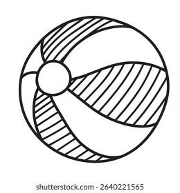 a beach ball vector illustration with white background