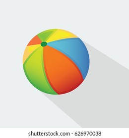 Beach ball vector on white background