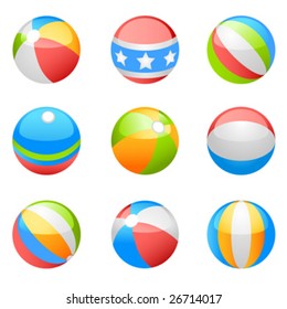 beach ball vector set