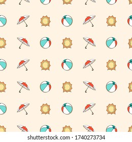 
beach ball vector. sun umbrella vector. sun vector. Elements for relaxation