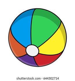 beach ball  vector symbol icon design. Beautiful illustration isolated on white background