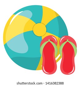beach balloon with flip flops