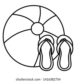 beach balloon with flip flops