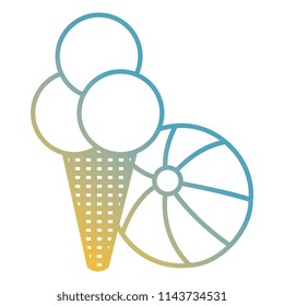 beach balloon with ice cream