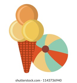 beach balloon with ice cream