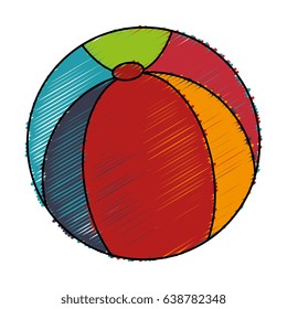 beach balloon isolated icon