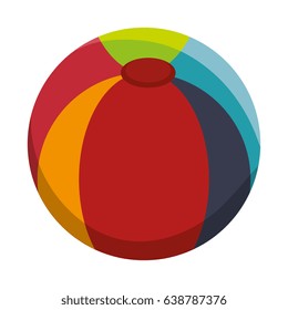 beach balloon isolated icon
