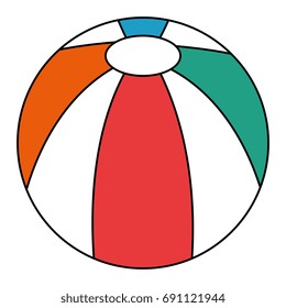 beach balloon isolated icon