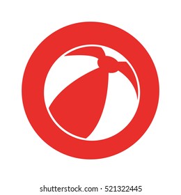 beach balloon isolated icon vector illustration design
