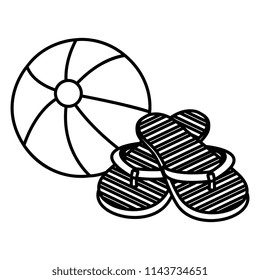 beach balloon with sandals