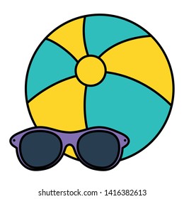 beach balloon with sunglasses accessory