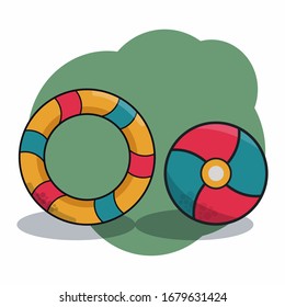 Beach baloons icon vector illustration. Suitable for web landing page, banner, sticker