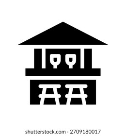 Ilustração de design de símbolo de vetor de ícone de barra de praia