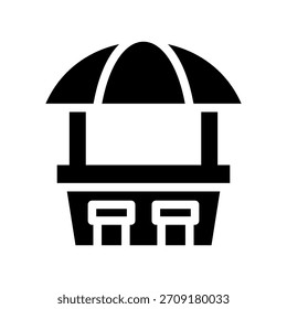 Ilustración de diseño de símbolo de Vector de icono de barra de playa
