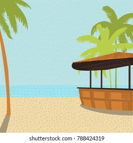 Beach bar. Vector illustration