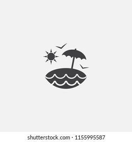 beach base icon. Simple sign illustration. beach symbol design from Beach series. Can be used for web, print and mobile