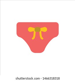 Beach, Bikini, Clothes, Clothing  Flat Color Icon. Vector icon banner Template. Vector Icon Template background