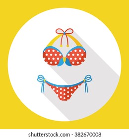 beach bikini flat icon
