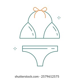 Beach Bikini Women’s Swimwear Vector Icon Design