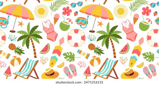 Beach Bliss: Seamless Summer Pattern Collection