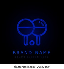 Beach blue chromium metallic logo