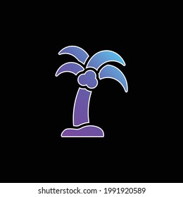 Strandblaues Farbverlauf-Vektorsymbol