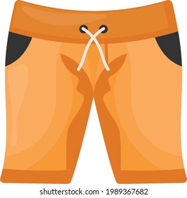 Beach Board Short Pants with strings Concept, Swimming Trunks Men Boxer Vector Icon Design, Summer Spring activities Symbol, Hot Weather Sign, Warmest Season Elements Stock. Beach Running illustration