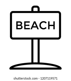 A beach board to show beach direction 