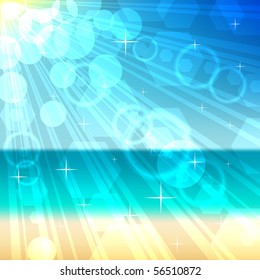 Beach bokeh vector background. EPS10 file.